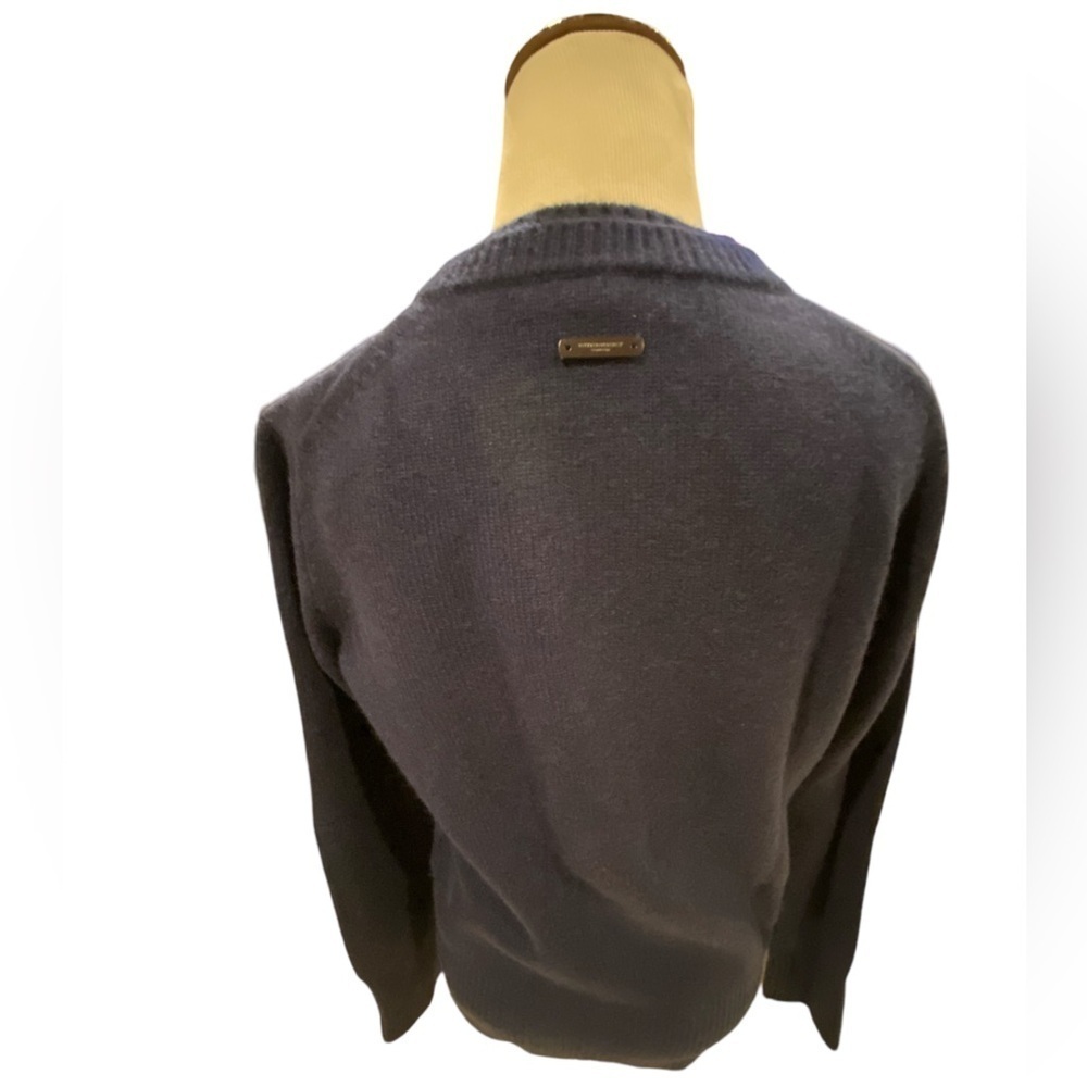 Burberry Navy double crew Neck Sweater — Size L - Picture 2 of 5